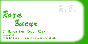 roza bucur business card