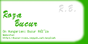 roza bucur business card